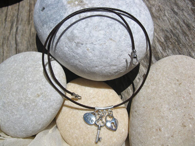 Key to my heart choker ~ silver