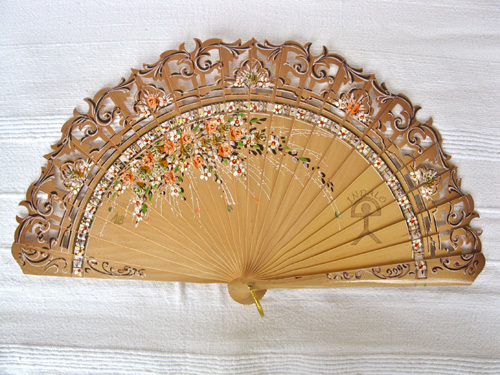 Spanish fan ~ double-sided Indalo triana