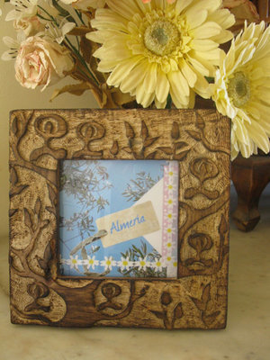 Wooden photo frame ~ Indalo, square