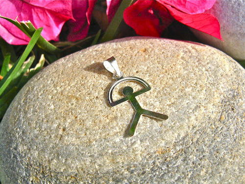 Indalo pendant ~  classic, fine flat 30mm, silver