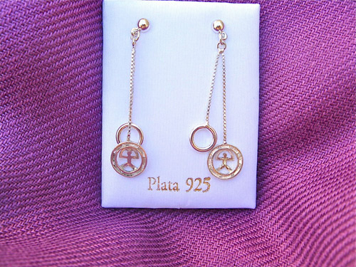 Indalo earrings ~ 2-chain silver