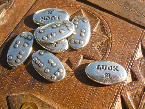 Luck pebble - with braille