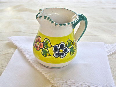 Talavera pottery jug ~ garland, small
