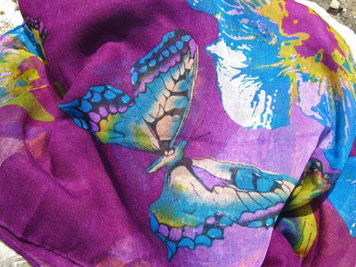 Butterfly scarf ~ deep purple
