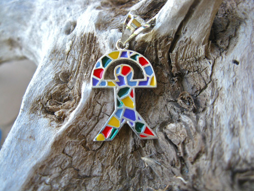 Indalo pendant for Wellness ~ classic, silver + enamel large