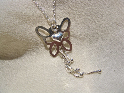 Butterfly necklace ~ Enchanted, silver