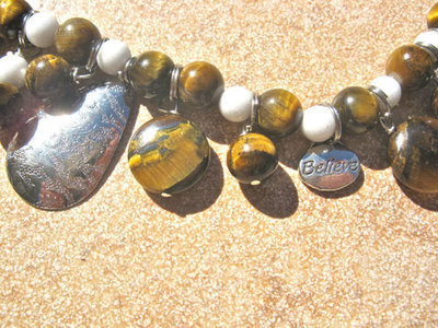 Tigers Eye BELIEVE necklace