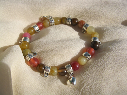 Love charm bracelet ~ jade