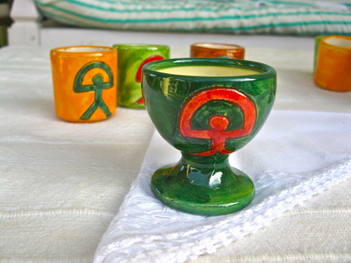 Ceramic egg cup ~ Indalo