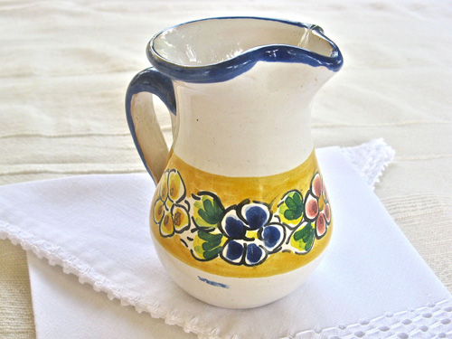 Talavera pottery jug ~ summertime, small