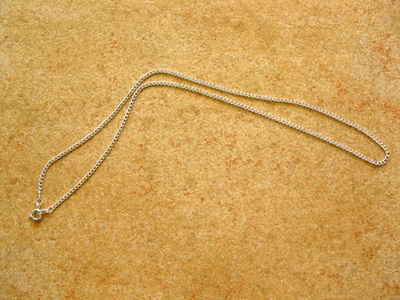 Curb chain - silver plated