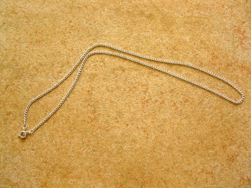 Curb chain - silver plated