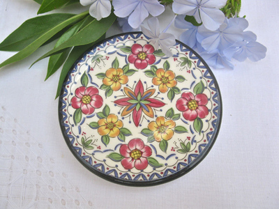 Spanish Wall Plate ~ Vera floral