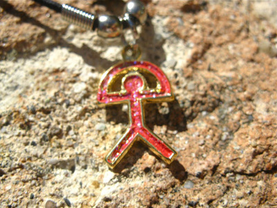 Indalo charm necklace ~ red sparkle
