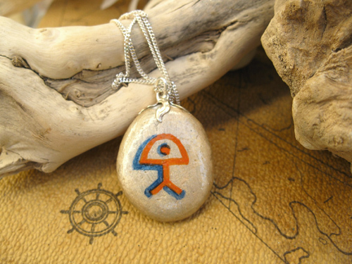 Charm necklace - pebble, Indalo PEACE