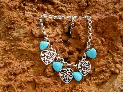 Lovehearts charm necklace