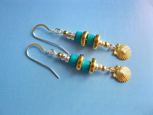 Camino de Santiago jewelry scallop shell earrings