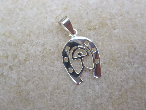 Indalo pendant ~ horseshoe, silver