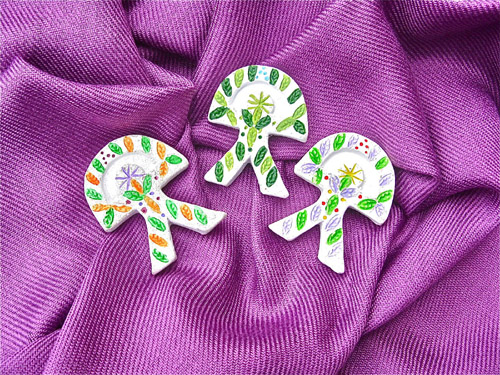 Lucky fridge magnet ~ white, Indalo