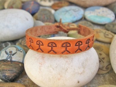 Leather Indalo bracelet ~ classic, for protection and wellness
