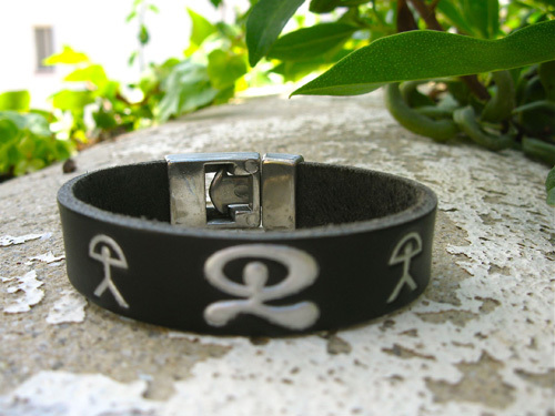 Leather Indalo bracelet ~ trio