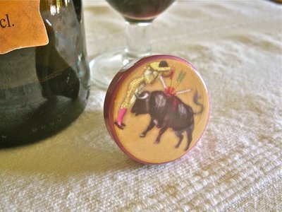 Spanish ceramic wine stoppers ~ bullfighter