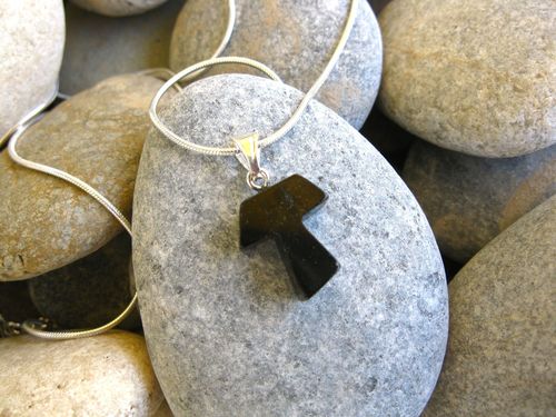 Tau Cross necklace of St Francis ~ hand-carved jet