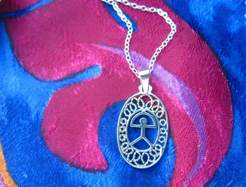 Indalo necklace ~ filigree silver classic