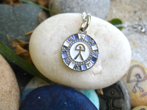 Indalo charm necklace ~ enamel disc
