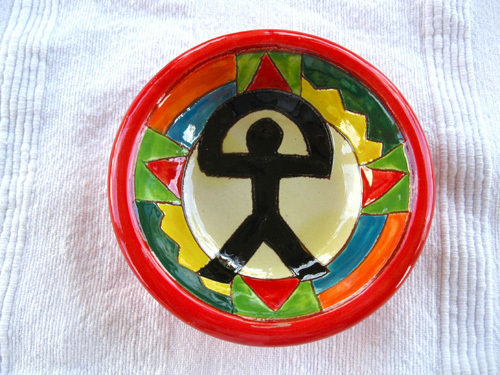 Colourful Indalo tapas bowl - Palms design