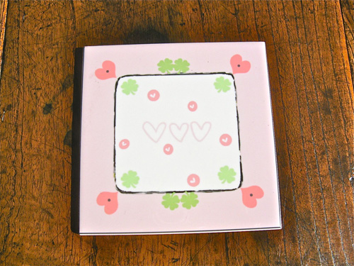 Hearts + clover coaster tile