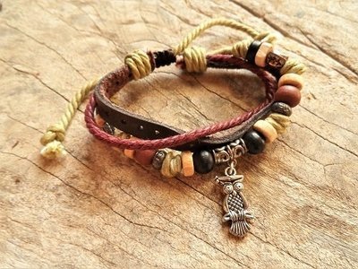 Guardian owl bracelet ~ NaturalSoul, sierra