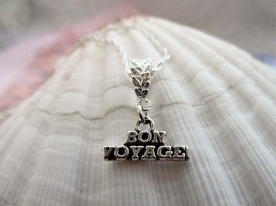 Travel necklace ~ Bon Voyage, silver