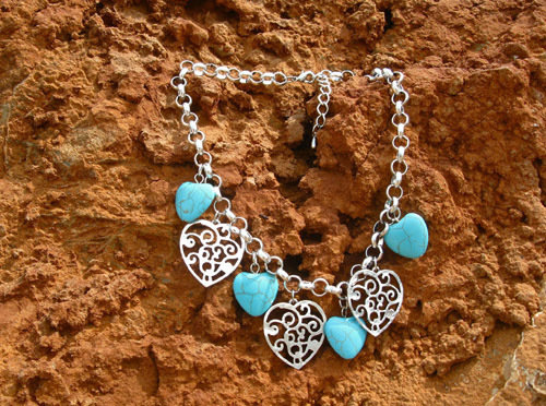 Lovehearts charm necklace