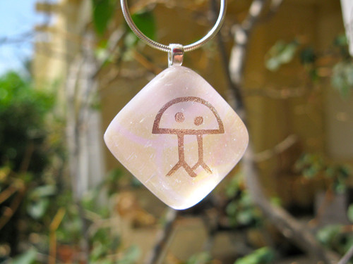 ETERNITY necklace ~ dichroic glass, Indalo