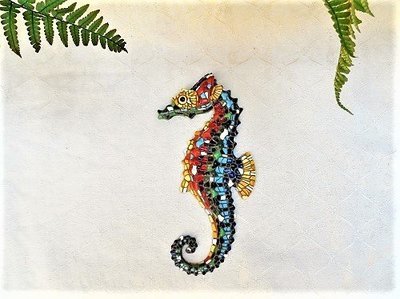 Spanish ceramic lucky Seahorse figurine ~ Sergio