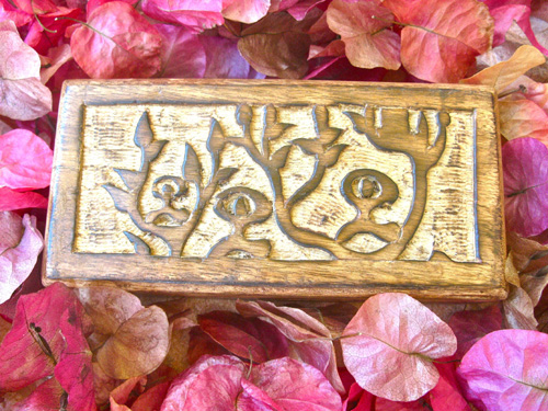 Keepsake box ~ wooden, Indalo, oblong, medium