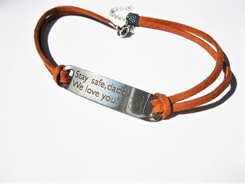 Safety jewellery - gift for Daddy, Choose colour: Brown