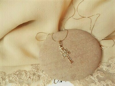 Caravaca Cross necklace ~ 18ct Gold, small