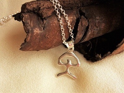 Indalo protector necklace ~ modern, 25mm, silver
