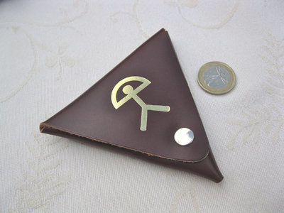 Spanish Leather Purse ~ Indalo triangle, small