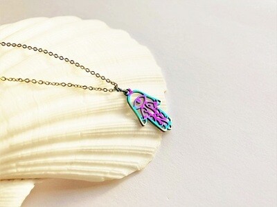 Wellness necklace gift for health and protection - Hamsa