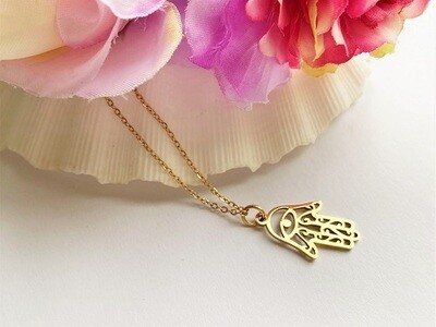 Wellbeing necklace for health and protection - Hamsa