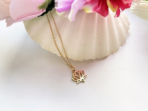 Lotus flower necklace for people struggling with mental health