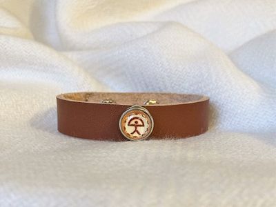 Indalo protection bracelet - Brown, on BROWN bracelet