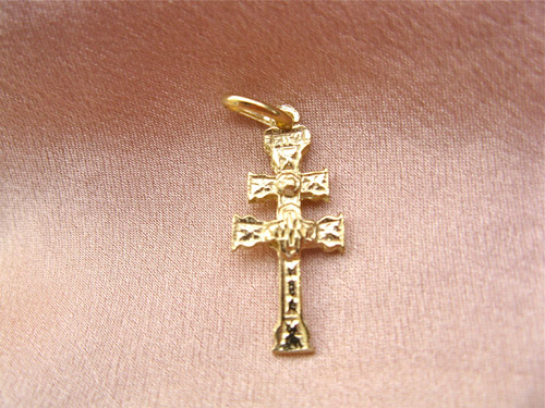 Caravaca cross ~ gold-plated sterling silver pendant