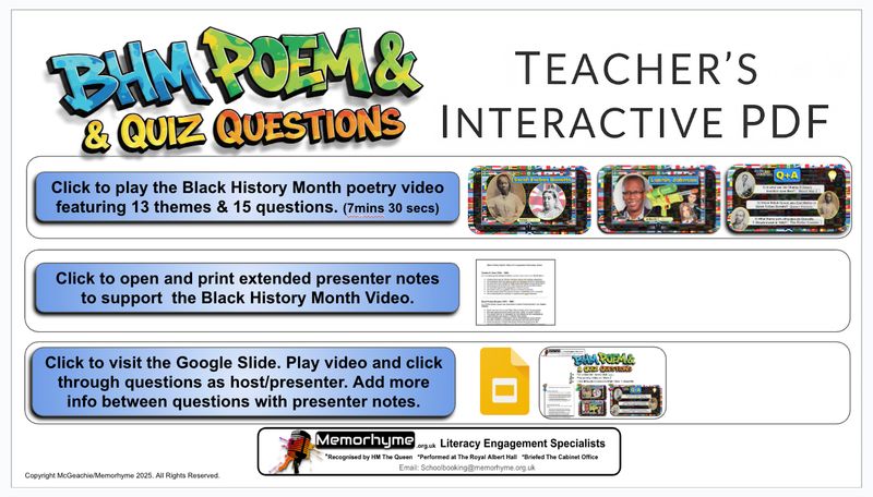 Black History Month - Interactive PDF