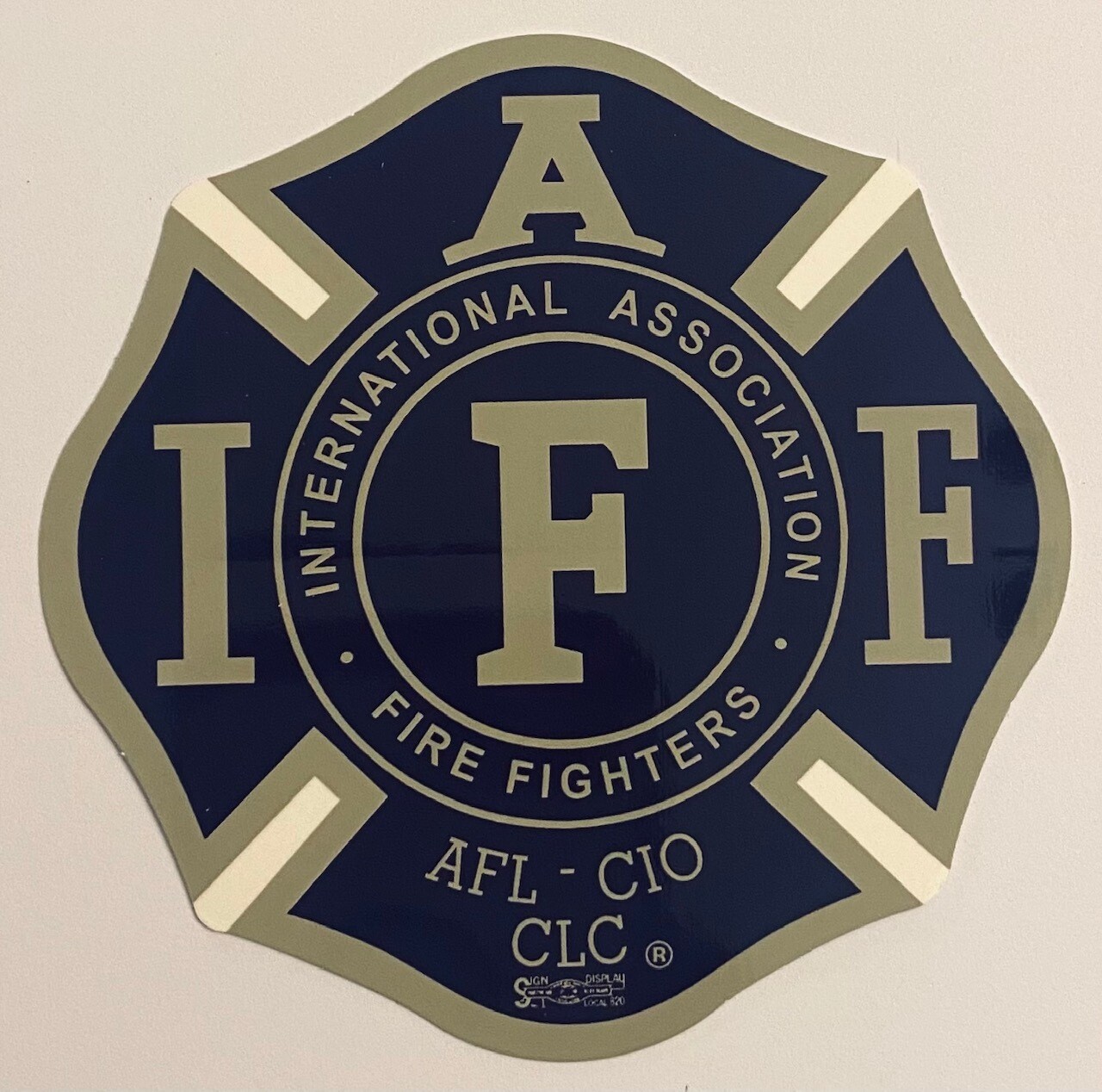 Vehicle Sticker IAFF Purple & Silver