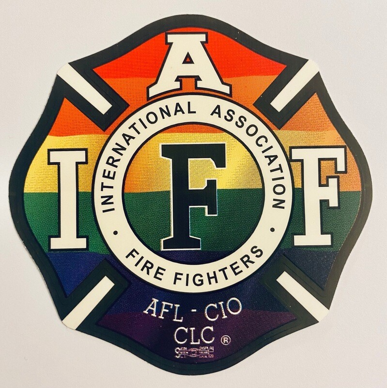 Vehicle Sticker IAFF Rainbow