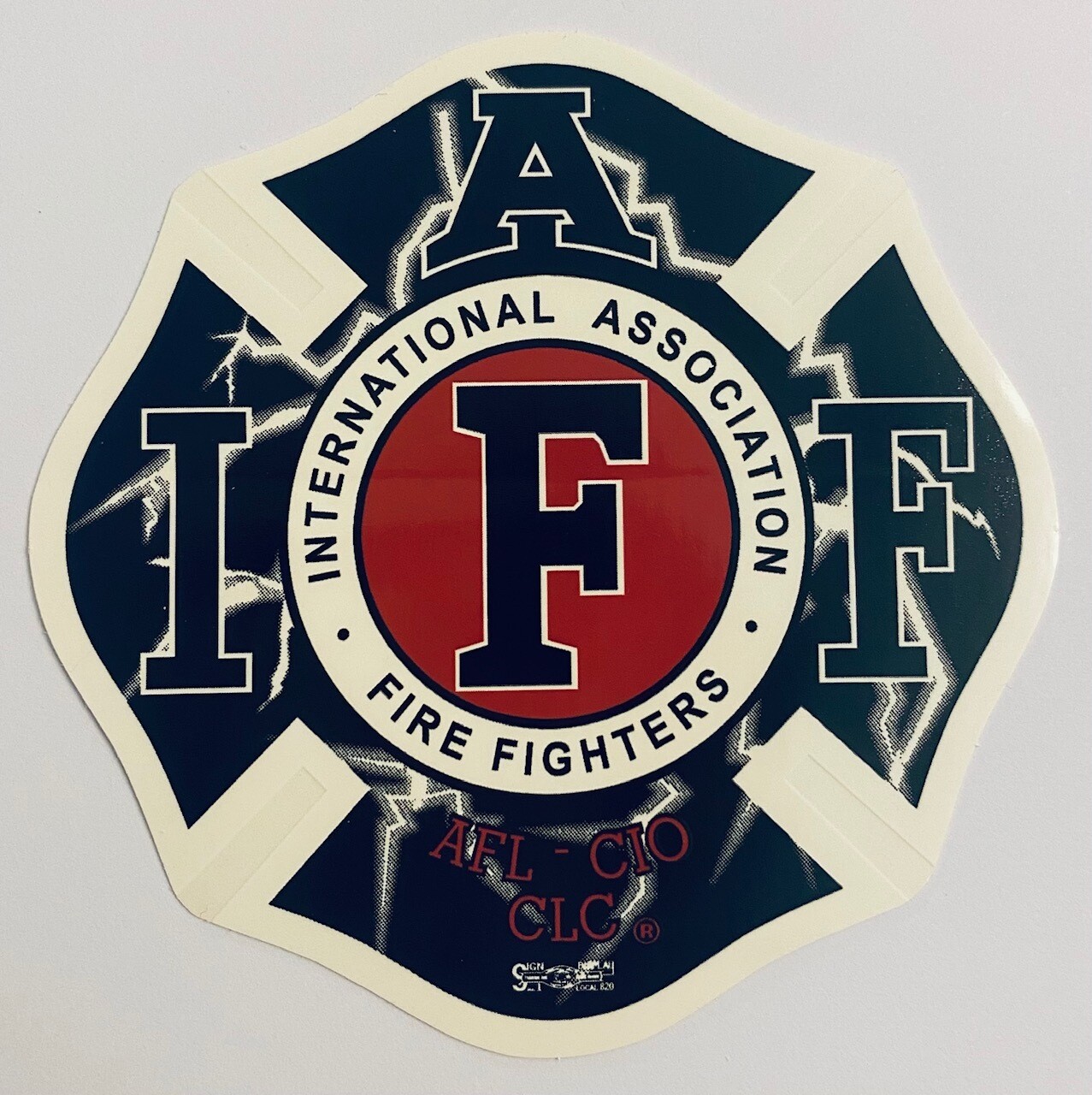 Vehicle Sticker IAFF Lightning